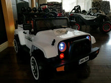 Load image into Gallery viewer, 2025 Super Cool All Terrain Jeep | Small 2 Seater | 2 Colours | Rubber Tires | Leather Seat | Ages 3-6 | Remote