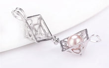Load image into Gallery viewer, Love Cube Sterling Silver Cage Necklace Set