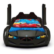 Load image into Gallery viewer, Super Cool Upgraded 2025 MZ Race Car Bed | LED Lights | Remote Sounds | Easy Assembly | Opening Doors | Holds 300lbs