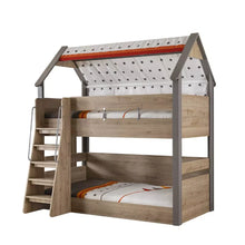 Load image into Gallery viewer, Super Cool High Quality Full Over Double Bunk Bed | Carpet Included | Bed Spread Included | Ceiling Lamp included
