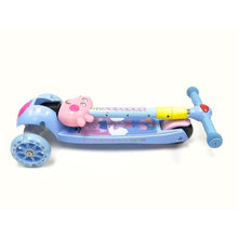 Load image into Gallery viewer, Super Cool Upgraded Peppa Pig Style Kids Foldable 3-Wheel Tilt and Turn Kick Scooter with Adjustable Handle | Music | LED Lights | Ages 3-8