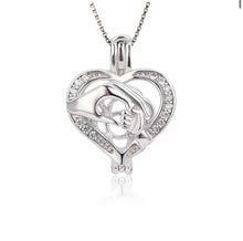 Load image into Gallery viewer, Mothers Love Sterling Silver Cage Necklace Set