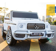 Load image into Gallery viewer, Licensed 2025 Mercedes GWagon G63 White Upgraded | 2 Seater | 24V | 4x4 Kids Ride-On | Leather Seats | Rubber Tires | Remote