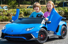 Load image into Gallery viewer, New Licensed 2025 Lamborghini SV 24V XXL Ride on Massive 2 seater | Leather Seats | Up to 16KPH | Real Rubber Tires | Can Hold Adult & Child | 180W