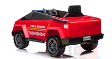 Load image into Gallery viewer, New Item 2025 Upgraded 4x4 | 12V Fire Officer Ride On For Kids | Rubber Wheels | Leather Seat | Remote | Ages 1-6