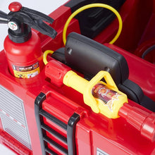 Load image into Gallery viewer, 2025 Fire Truck Style Ride-On | 12V | Upgraded | Lots of Lights | Water Gun | Hat | Fire Extinguisher | Big 1 Seater | Remote