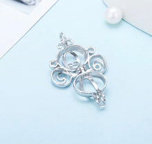 Load image into Gallery viewer, Princess Carriage Sterling Silver Cage Pendant