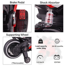 Load image into Gallery viewer, New 2025 Upgraded 12V Licensed Ducati Motorcycle with Training Wheels | Leather Seat | Ages 3-6