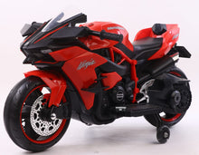 Load image into Gallery viewer, New 2025 Ninja Style Motorcycle Upgraded H2R | 12V Ride On | Light on Wheels | 1 Seater | Ages 3-7 Approx
