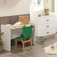 Load image into Gallery viewer, Natura White High Quality Nightstand W/Mounted Desk | 3 Drawers