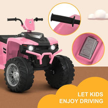 Load image into Gallery viewer, The 2025 | 12V Kids Ride On Car Pink | 1 Seater | 4 Wheeler ATV | LED Lights | Upgraded Tires