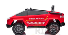 Load image into Gallery viewer, New Item 2025 Upgraded 4x4 | 12V Fire Officer Ride On For Kids | Rubber Wheels | Leather Seat | Remote | Ages 1-6