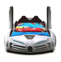 Load image into Gallery viewer, Super Cool 2025 Bugatti Style RX Race Car Bed | LED Lights | Remote For Features | Opening Doors | Holds 300 Lbs