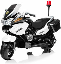 Load image into Gallery viewer, Super Cool 2025 Upgraded 24V Police Ride-On Motorcycle w/ Removable Stabilizing Wheels | Leather Seat | Rubber Tires