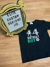 Load image into Gallery viewer, Birthday Boy Soccer Themed Kids T-shirt