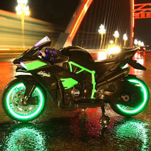 Load image into Gallery viewer, New 2025 Ninja Style Motorcycle Upgraded H2R | 12V Ride On | Light on Wheels | 1 Seater | Ages 3-7 Approx