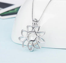 Load image into Gallery viewer, Sunflower Sterling Silver Cage Pendant