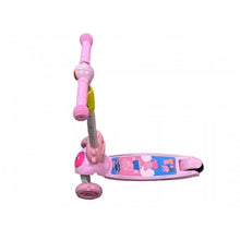 Load image into Gallery viewer, Super Cool Upgraded Peppa Pig Style Kids Foldable 3-Wheel Tilt and Turn Kick Scooter with Adjustable Handle | Music | LED Lights | Ages 3-8