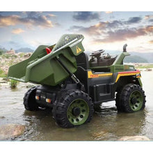 Load image into Gallery viewer, Two Seater 2025 | 4Γ4 Off-Road 12V Ride On Upgraded Camoflage Dump Truck | Leather Seat | Remote
