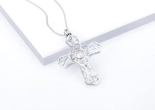 Load image into Gallery viewer, Classy Fashion Cross Sterling Silver Cage Necklace Set