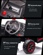 Load image into Gallery viewer, 2025 Upgraded 180 Watts BrushLess Motor White Xxl UTV 2 Seater Dune Buggy Rubber Tires | Leather Seats | MP3 | Up To 16 KPH