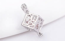Load image into Gallery viewer, Love Cube Sterling Silver Cage Necklace Set