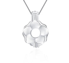 Load image into Gallery viewer, Flower Bloom Sterling Silver Cage Necklace Set
