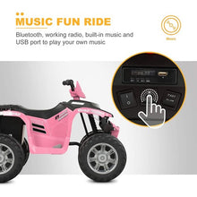 Load image into Gallery viewer, The 2025 | 12V Kids Ride On Car Pink | 1 Seater | 4 Wheeler ATV | LED Lights | Upgraded Tires