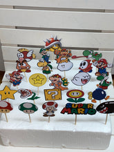 Load image into Gallery viewer, Super Mario Cupcake Toppers