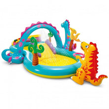 Load image into Gallery viewer, Super Cool Children’s Outdoor Dinoland Inflatable Kiddie Pool Park With Water Slide