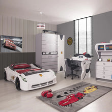 Load image into Gallery viewer, Super Cool 2025 Heavy Duty Spyder Race Car Bed | LED Lights | Remote Control With Sounds