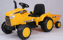 Load image into Gallery viewer, New 12V Kids 2025 Ride On Tractor Upgraded With Front Loader | Trailer | 1 Seater | Ages 3-9  | Remote