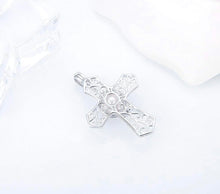 Load image into Gallery viewer, Classy Fashion Cross Sterling Silver Cage Necklace Set