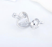 Load image into Gallery viewer, Best Mom Heart Sterling Silver Cage Pendant