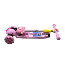 Load image into Gallery viewer, Super Cool Upgraded Peppa Pig Style Kids Foldable 3-Wheel Tilt and Turn Kick Scooter with Adjustable Handle | Music | LED Lights | Ages 3-8
