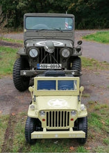 Load image into Gallery viewer, 2025 Military / Army 24V Willy 4x4 Jeep Style Truck Upgraded | 3 Seater Kids Ride-On | Leather Seats | Rubber Tires | Remote