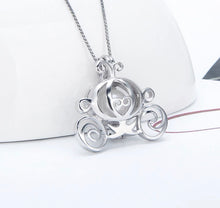 Load image into Gallery viewer, Princess Carriage Sterling Silver Cage Necklace Set
