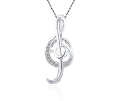 Load image into Gallery viewer, Treble Clef Sterling Silver Cage Necklace Set