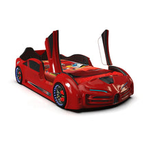Load image into Gallery viewer, Super Cool 2025 Bugatti Style RX Race Car Bed | LED Lights | Remote For Features | Opening Doors | Holds 300 Lbs