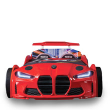 Load image into Gallery viewer, Super Cool 2025 Red GTX Twin Race Car Bed Upgraded | LED Lights