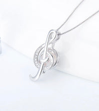Load image into Gallery viewer, Treble Clef Sterling Silver Cage Necklace Set