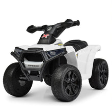 Load image into Gallery viewer, Super Cool 2025 Upgraded 6V Quad/ATV X Edition Ride On For Kids | Rubber Tires | Leather Seat | Music- White | Ages 1-4