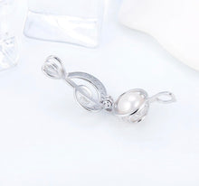 Load image into Gallery viewer, Treble Clef Sterling Silver Cage Necklace Set