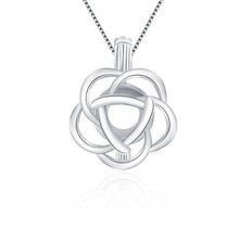 Load image into Gallery viewer, Rose Blossom Sterling Silver Cage Pendant