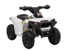 Load image into Gallery viewer, Super Cool 2025 Upgraded 6V Quad/ATV X Edition Ride On For Kids | Rubber Tires | Leather Seat | Music- White | Ages 1-4