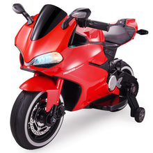 Load image into Gallery viewer, New 2025 Upgraded 12V Licensed Ducati Motorcycle with Training Wheels | Leather Seat | Ages 3-6