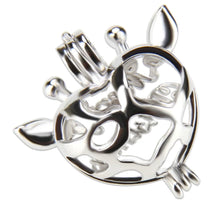 Load image into Gallery viewer, Merry Christmas Reindeer Sterling Silver Cage Necklace Set