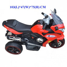 Load image into Gallery viewer, 2025 Kids Ride On A2 Upgraded Electric Motorbike with LED light And Music | 6V | Ages 3-8 | Leather Seat Style | Non-slip Wheels