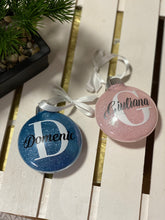 Load image into Gallery viewer, Birth Stat Glitter Disc Ornament
