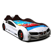 Load image into Gallery viewer, Super Cool Upgraded 2025 MZ Race Car Bed | LED Lights | Remote Sounds | Easy Assembly | Opening Doors | Holds 300lbs